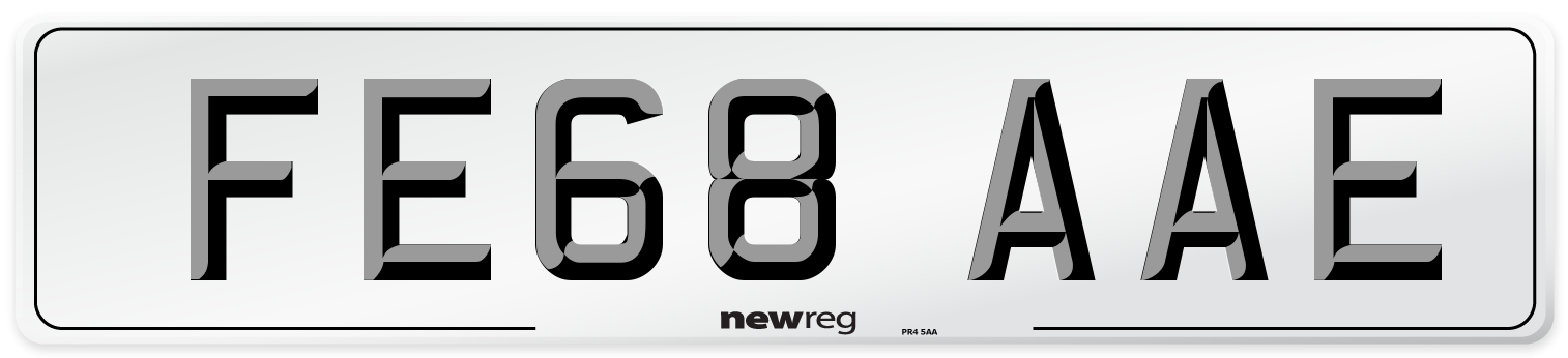 FE68 AAE Number Plate from New Reg